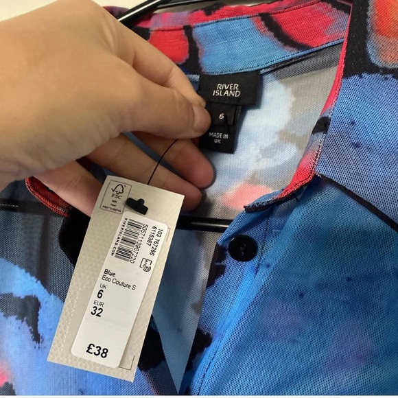 River Island Butterfly Print Shirt Dress - Picture 5 of 8